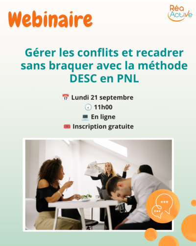 webinaire : gérer les conflits avec la méthode DESC avec Tania Lafore le 21 septembre